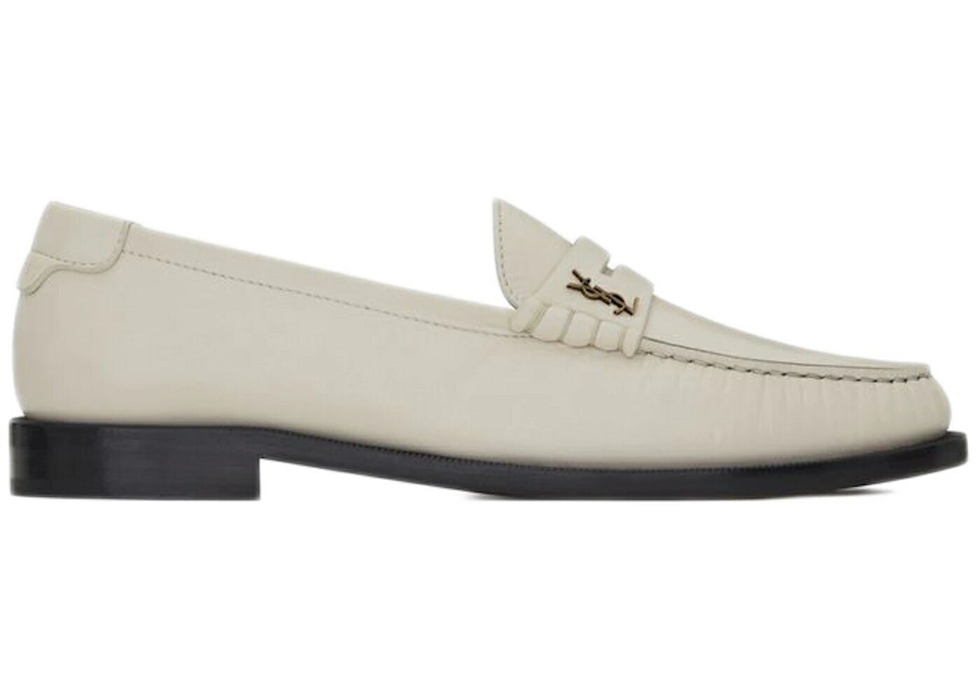 サンローラン ローファー スニーカー ペニー スリッパ パール 黒色 ブラック スニーカー レディース SAINT LAURENT SAINT LAURENT LE LOAFER PENNY SLIPPERS PEARL / PEARL BLACK