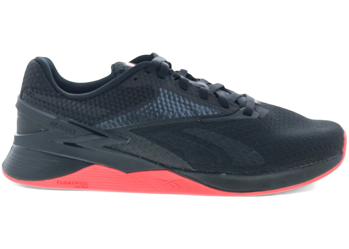 リーボック ナノ 黒色 ブラック コア スニーカー メンズ REEBOK NANO X3 NEON CHERRY BLACK / NEON CHERRY CORE BLACK CORE｜スニケス