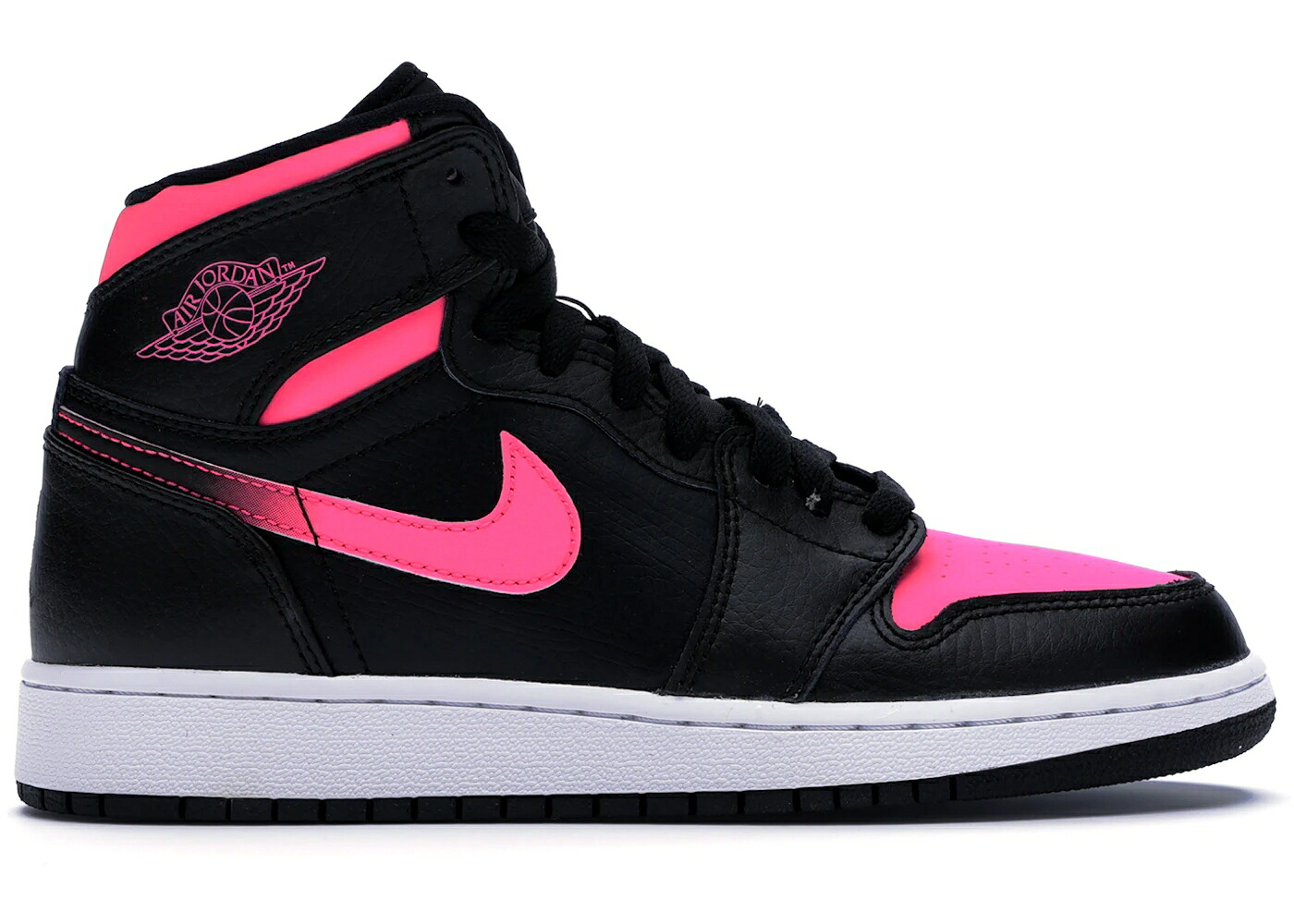 ナイキ ジョーダン 御機嫌 黒いこと 黒いこと サクラ色 白いこと 白いこと お坊っちゃん キッズ JORDAN 1 RETRO HIGH BLACK HYPER PINK (GS) / BLACK BLACK HYPER PINK WHITE もの言う花 マタニティ スニーカー