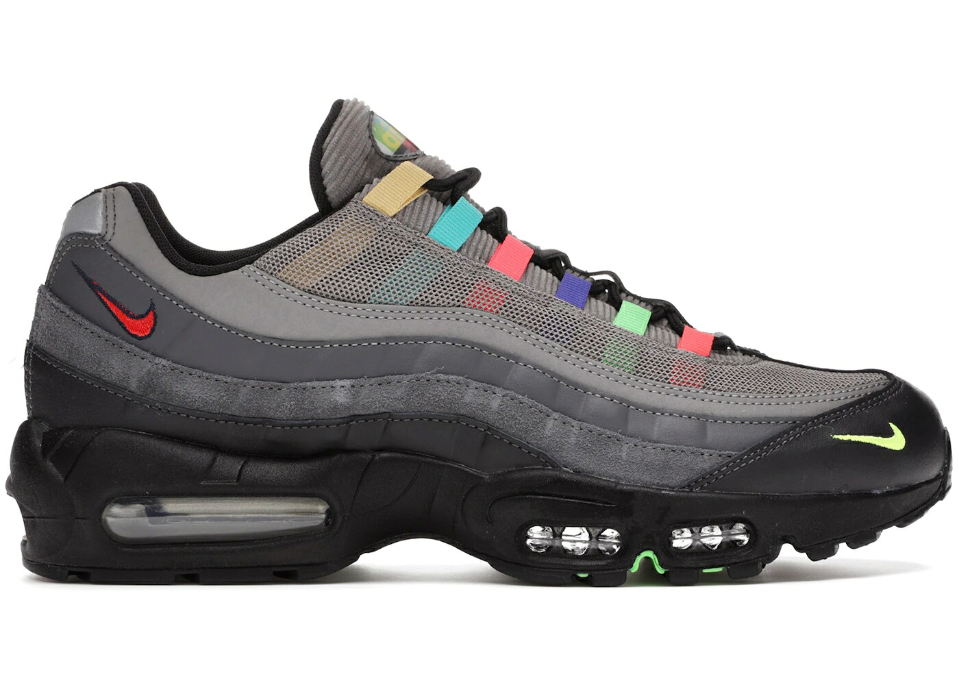 ナイキ マックス 暗灰色 ビンテージ ヴィンテージ 赤 赤いこと エア湖マックス スニーカー メンズ NIKE AIR MAX 95 SE LIGHT CHARCOAL VINTAGE TV / LIGHT CHARCOAL UNIVERSITY RED スニーカー-靴