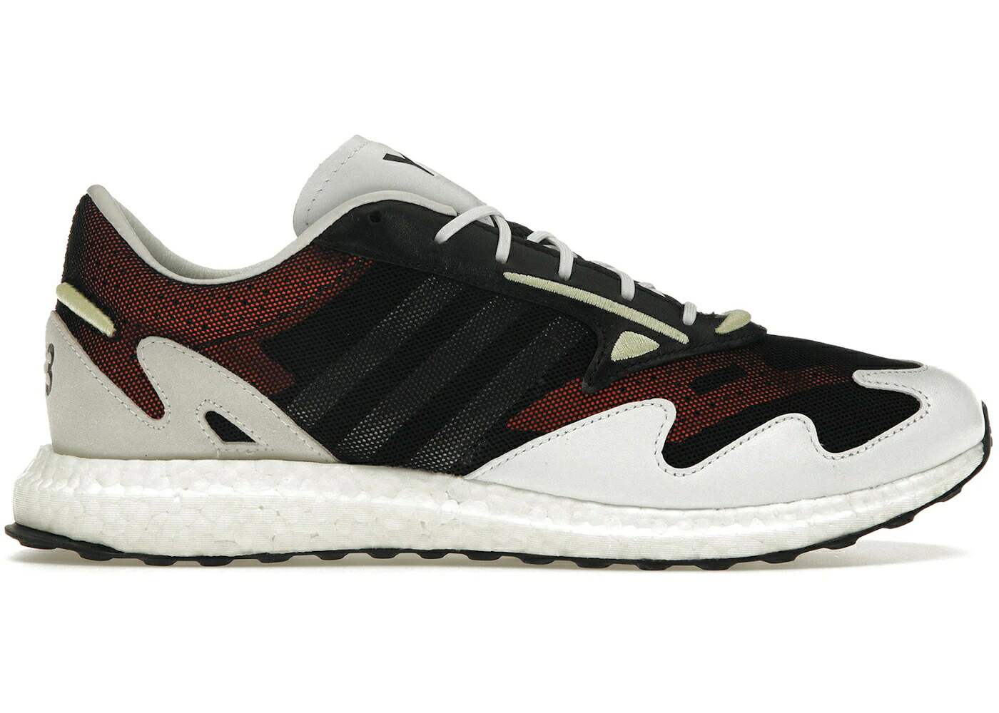 アディダス ラン 黒色 ブラック 白色 ホワイト 黄色 イエロー スニーカー メンズ ADIDAS Y-3 RHISU RUN MULTI / BLACK FOOTWEAR WHITE YELLOW TINT