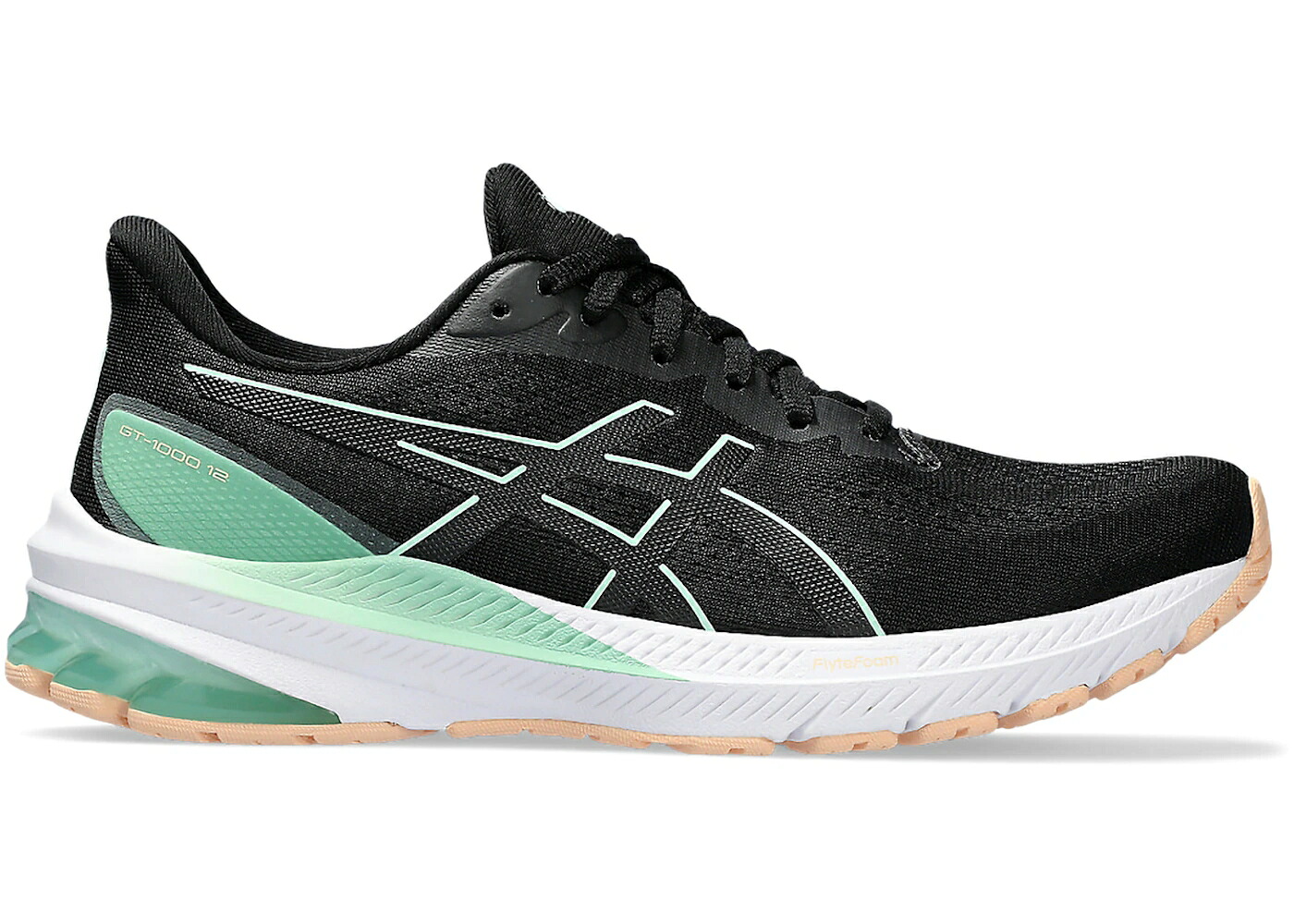 アシックス 黒色 ブラック WOMEN'S スニーカー レディース ASICS GT-1000 12 BLACK MINT TINT (WOMEN'S) / BLACK MINT TINT