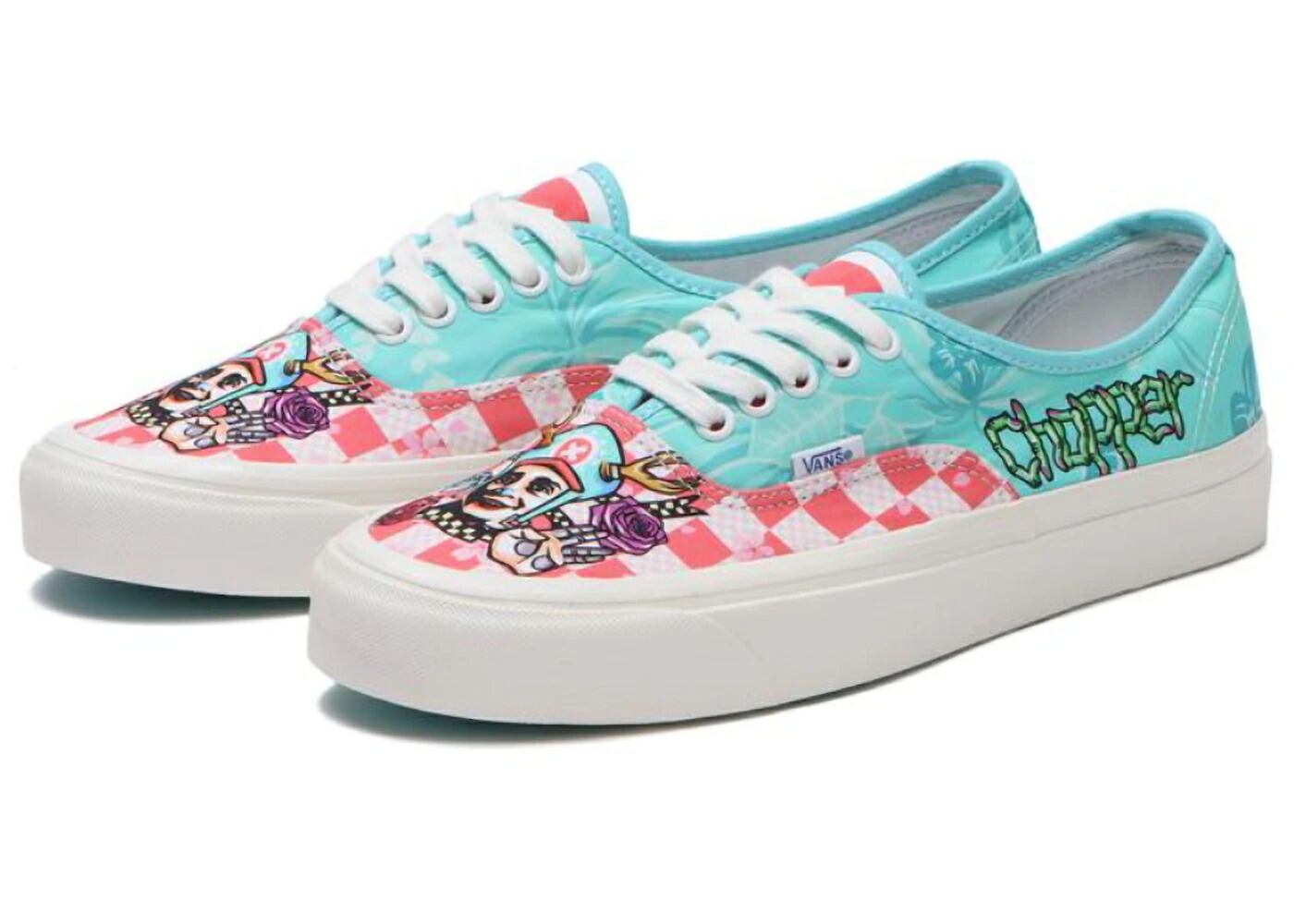 ヴァンズ バンズ オーセンティック チョッパー ピンク 白色 ホワイト スニーカー メンズ VANS AUTHENTIC 44 DX ONE PIECE CHOPPER / MINT PINK WHITE