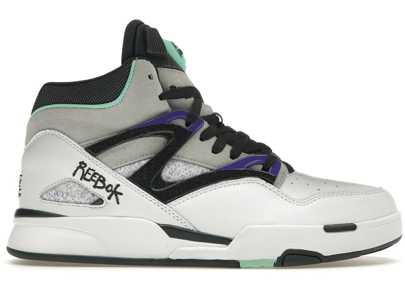 リーボック ポンプ ゾーン 白色 ホワイト ピュア 灰色 グレー スニーカー メンズ REEBOK PUMP OMNI ZONE II BLACKTOP / FOOTWEAR WHITE PURE GREY 8 HINT｜スニケス