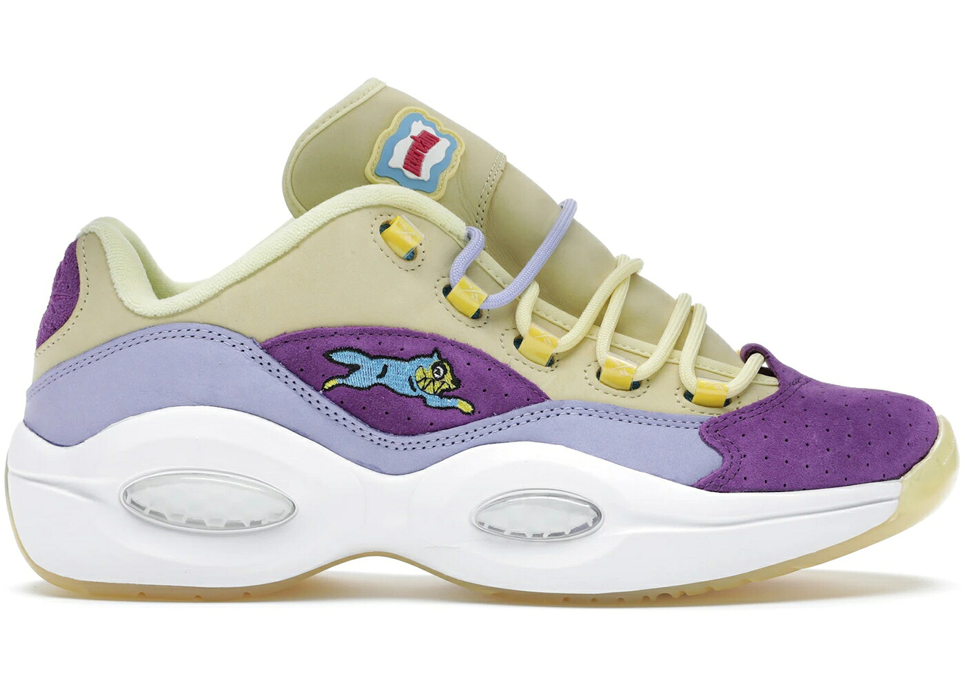 リーボック 問い合わせ 皮膚軟化剤 黄味がかった 黄色 紫 パープル クリーム スニーカー メンズ REEBOK QUESTION LOW BBC ICE CREAM RUNNING DOG YELLOW PURPLE / YELLOW PURPLE PURPLE