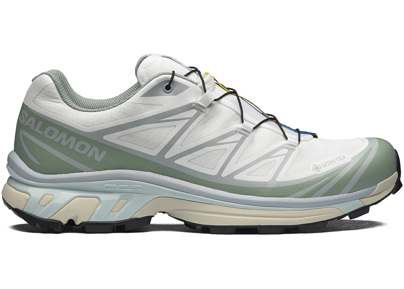 サロモン ゴアテックス 白いこと 白いこと 緑 緑であること 流れ受け答え スニーカー メンズ SALOMON XT-6 GORE-TEX WHITE GREEN MILIEU / WHITE GREEN MILIEU ICE FLOW