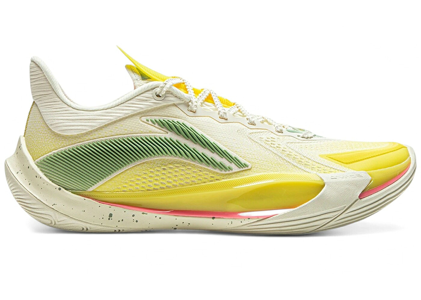 リーニン サーティーン パール 黄色 イエロー 白色 ホワイト 緑 グリーン スニーカー メンズ LI-NING SONIC 13 V2 PEARL NEON / YELLOW WHITE GREEN