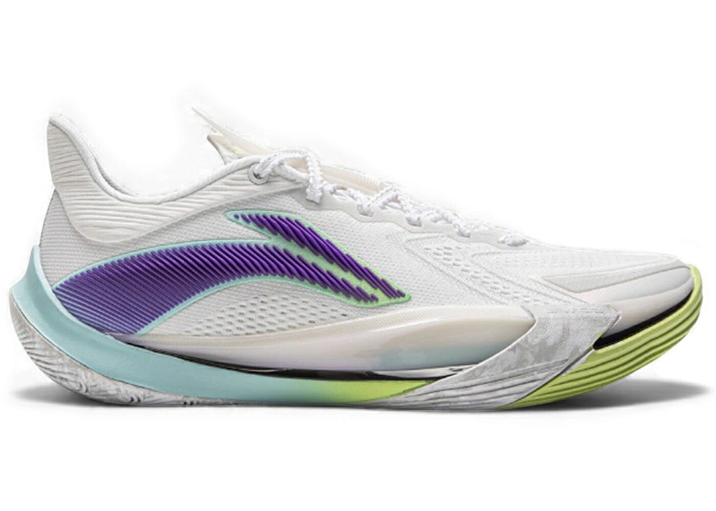 リーニン サーティーン 白色 ホワイト 紫 パープル ライム スニーカー メンズ LI-NING SONIC 13 V2 WHITE PURPLE LIME / WHITE PURPLE LIME