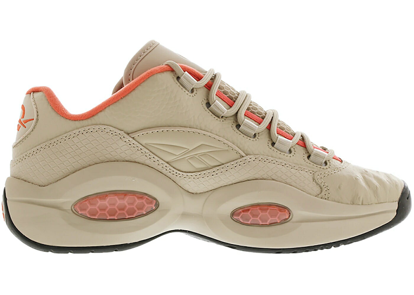リーボック クエスチョン モダン ベージュ 橙 オレンジ 黒色 ブラック スニーカー メンズ REEBOK QUESTION LOW MODERN BEIGE / MODERN BEIGE VIVID ORANGE BLACK