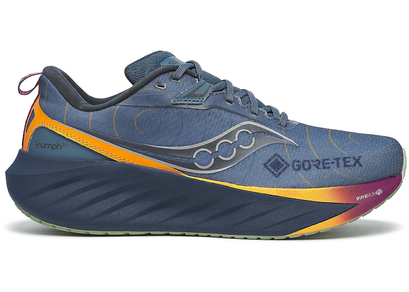 サッカニー ゴアテックス 紺色 ネイビー スニーカー メンズ SAUCONY TRIUMPH 22 GORE-TEX MIRAGE NAVY / MIRAGE NAVY