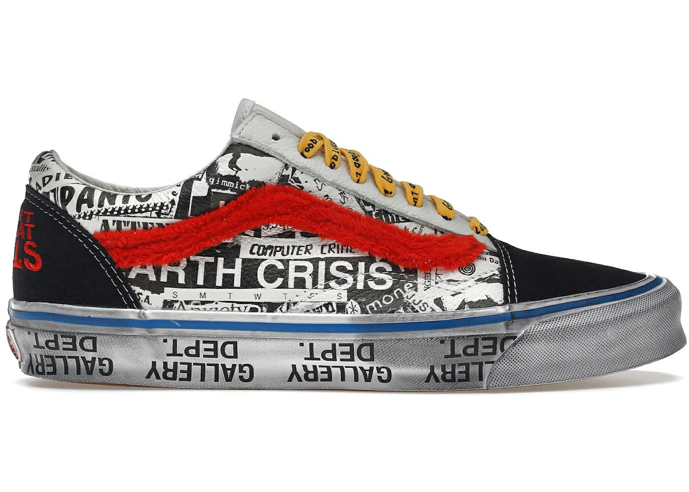 ヴァンズ バンズ 黒色 ブラック 白色 ホワイト オールドスクール DEPT. スニーカー メンズ VANS OG OLD SKOOL LX GALLERY GOOD LUCK / BLACK TRUE WHITE