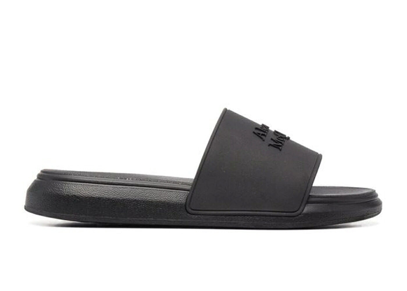 アレキサンダーマックイーン スウィミングプール サンダル 黒いこと 黒いこと スニーカー メンズ ALEXANDER MCQUEEN ALEXANDER MCQUEEN POOL SLIDE BLACK FW21 / BLACK BLACK