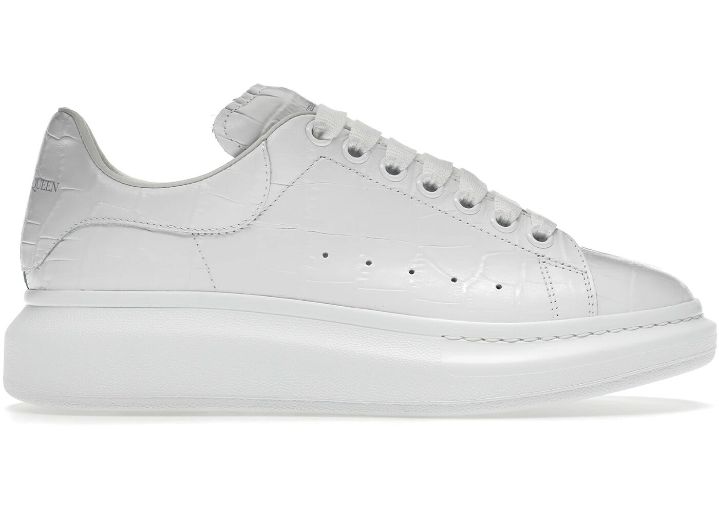 アレキサンダーマックイーン 白いこと 白いこと スニーカー メンズ ALEXANDER MCQUEEN ALEXANDER MCQUEEN OVERSIZED WHITE CROC / WHITE WHITE