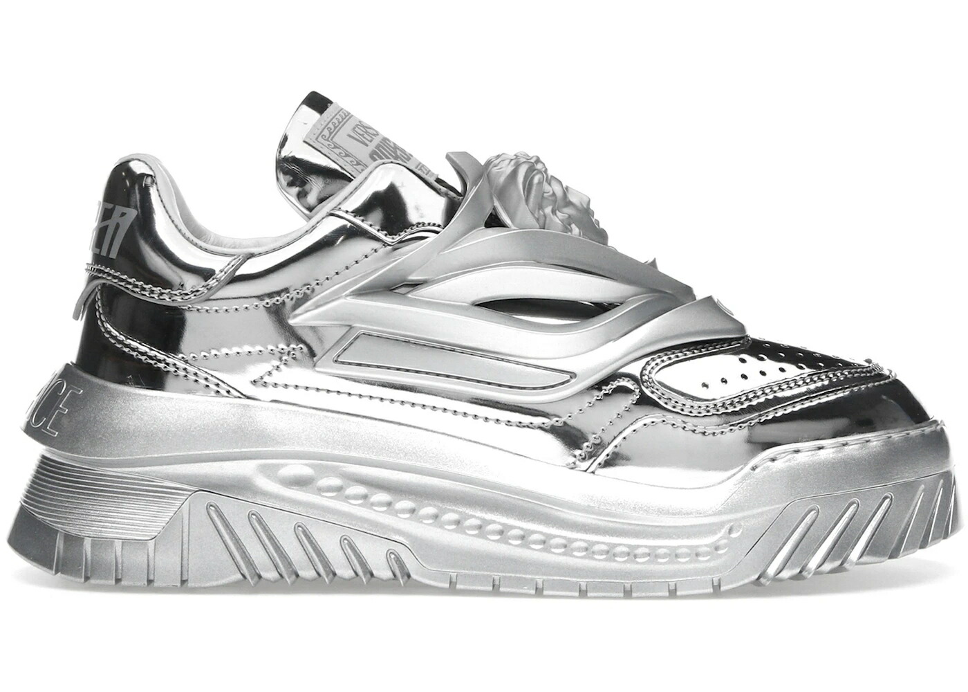 ヴェルサーチェ ラバー 銀色 シルバー WOMEN'S スニーカー レディース VERSACE ODISSEA CAGED RUBBER MEDUSA METALLIC SILVER (WOMEN'S) /｜スニケス
