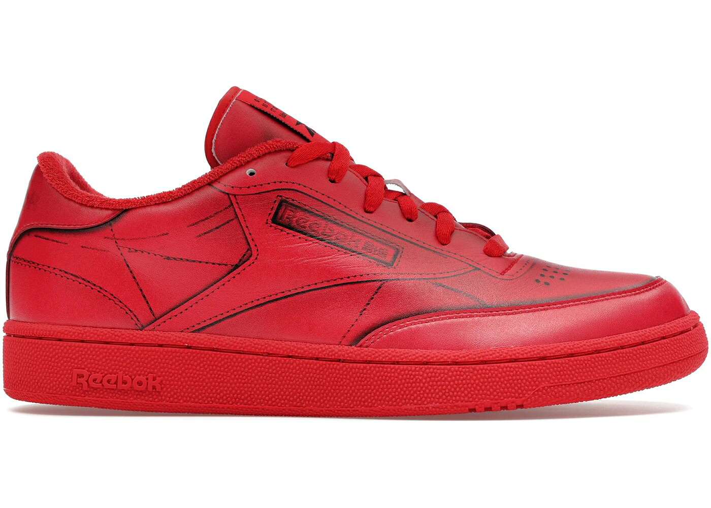 リーボック 野球クラブ 赤 赤いこと 白いこと 白いこと 黒いこと 黒いこと スニーカー メンズ REEBOK CLUB C TL MAISON MARGIELA VECTOR RED / VECTOR RED WHITE BLACK