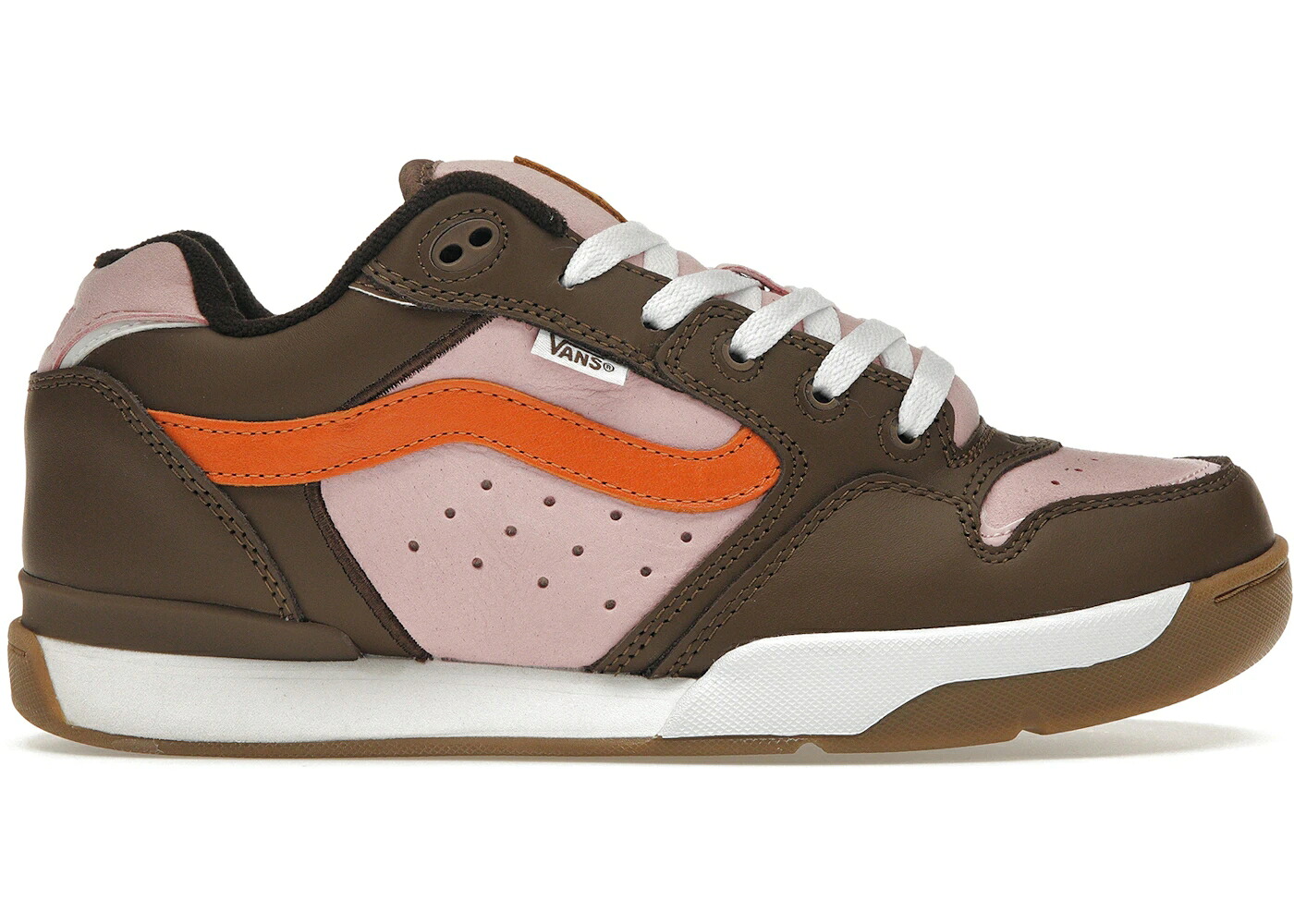 ヴァンズ バンズ 茶色 ブラウン ピンク 白色 ホワイト 赤 レッド DEPT. スニーカー メンズ VANS ROWLEY XLT LX GALLERY NEAPOLITAN / BROWN PINK WHITE RED