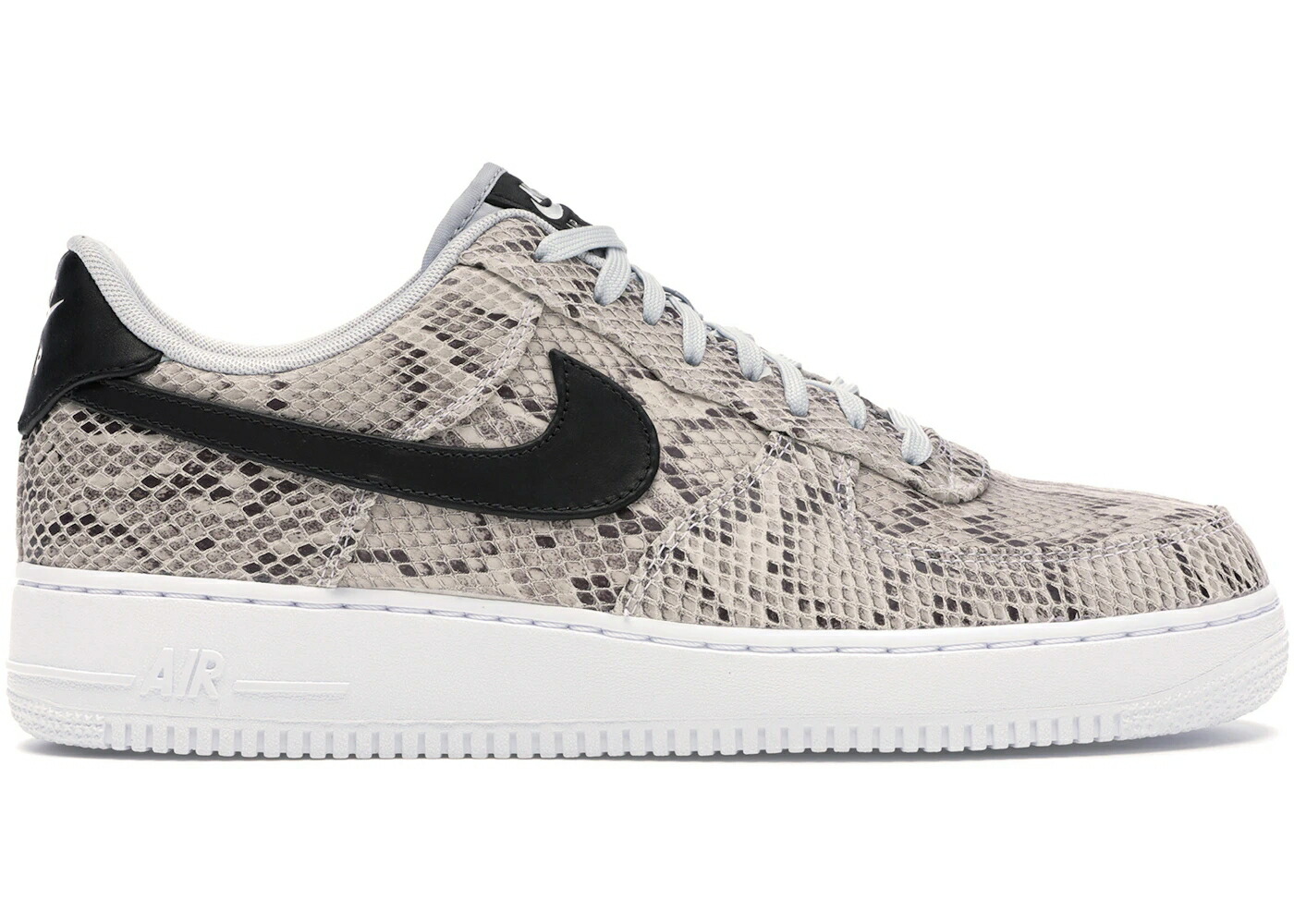 ナイキ 白色 ホワイト 黒色 ブラック エアフォース スニーカー メンズ NIKE AIR FORCE 1 LOW SNAKESKIN (2019) / WHITE BLACK