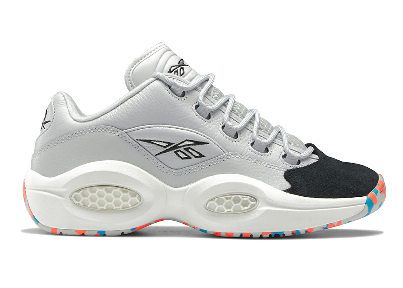 リーボック クエスチョン ピュア 灰色 グレー コア 黒色 ブラック スニーカー メンズ REEBOK QUESTION LOW REC CENTER PACK / PURE GREY 2 CHALK CORE BLACK｜スニケス