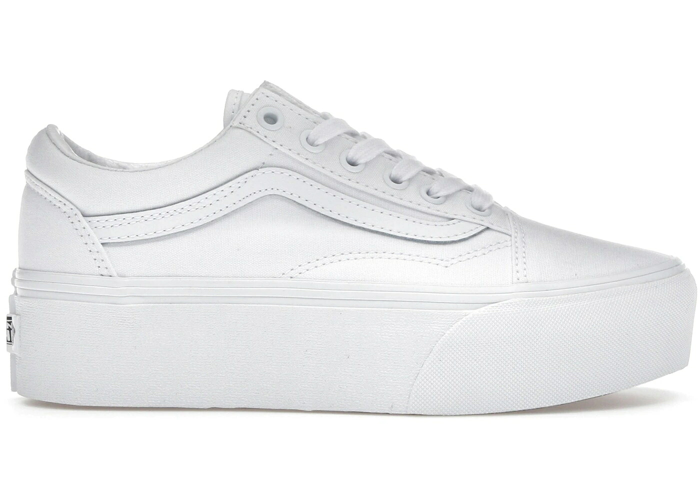 ヴァンズ バンズ 白色 ホワイト オールドスクール スニーカー メンズ VANS OLD SKOOL STACKFORM TRUE WHITE / TRUE WHITE