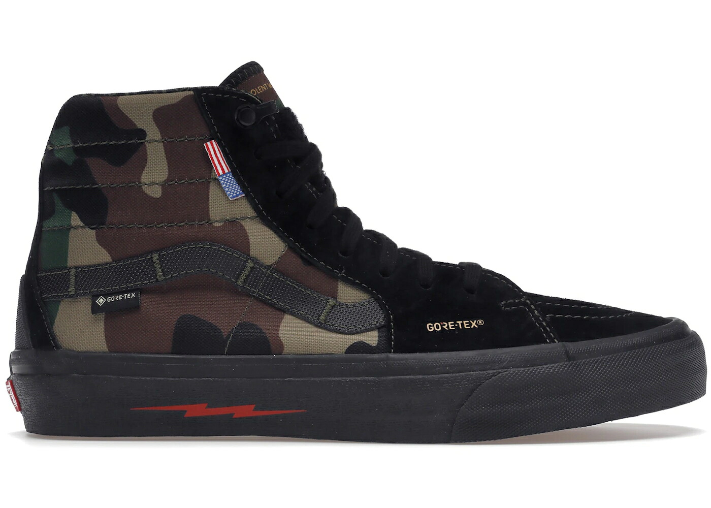 ヴァンズ バンズ 滑るご機嫌 ゴアテックス ウッドランド 間鴨柄 黒いこと 黒いこと スニーカー メンズ VANS SK8-HI NOTCHBACK GORE-TEX DEFCON WOODLAND CAMO / WOODLAND CAMO BLACK
