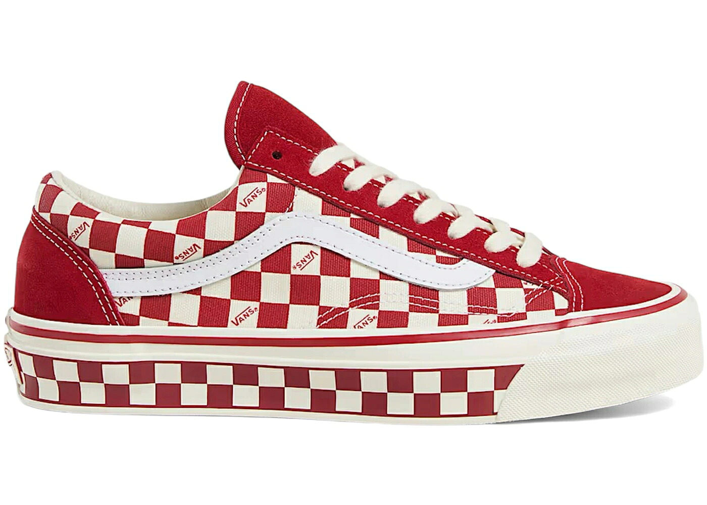 ヴァンズ バンズ 割り増し金 赤 赤いこと 白いこと 白いこと 年寄りの学校 スニーカー メンズ VANS OLD SKOOL 36 PREMIUM CHECKERBOARD CHILI PEPPER RED / CHILI PEPPER RED WHITE