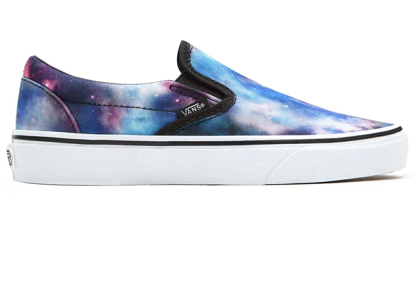 ヴァンズ バンズ クラシック スリッポン ギャラクシー 黒色 ブラック 白色 ホワイト スニーカー メンズ VANS CLASSIC SLIP-ON GALAXY / BLACK TRUE WHITE