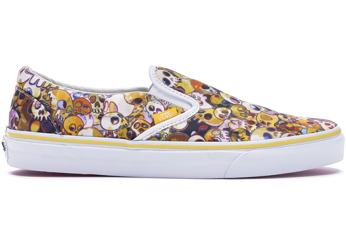 ヴァンズ バンズ スリッポン 黄味がかった 黄み スニーカー メンズ VANS SLIP-ON LX MURAKAMI YELLOW SKULL / 靴-メンズ靴