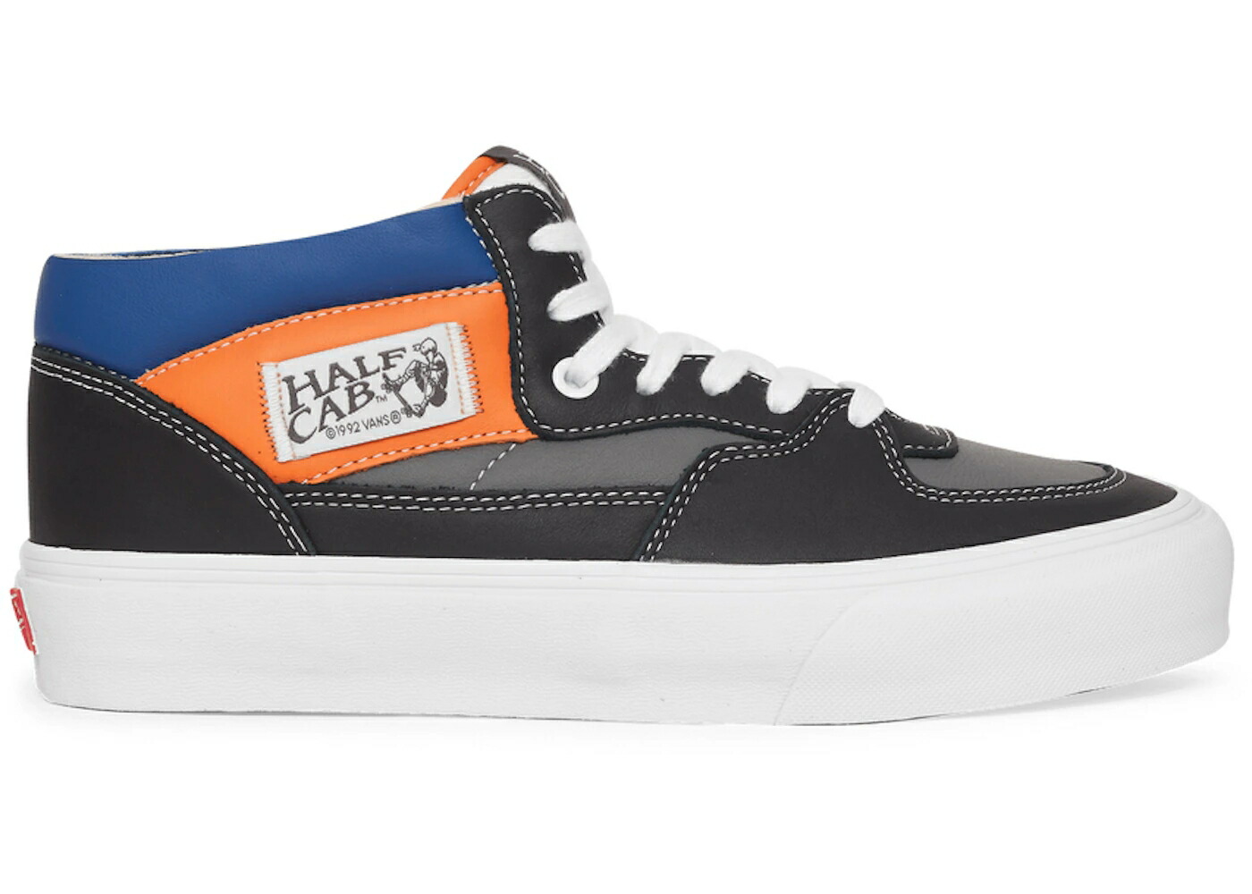 ヴァンズ バンズ ハーフ 黒色 ブラック 青色 ブルー 橙 オレンジ 灰色 グレー ハーフキャブ スニーカー メンズ VANS HALF CAB EF LX BLACK BLUE ORANGE / BLACK ORANGE BLUE GREY