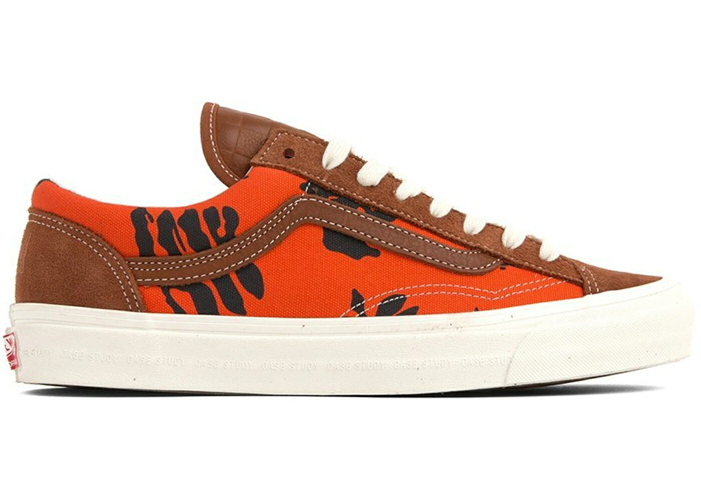 ヴァンズ バンズ 橙 オレンジ レザー 茶色 ブラウン スニーカー メンズ VANS STYLE 36 MODERNICA ORANGE HAWAIIAN PRINT / LEATHER BROWN HAWAIIAN
