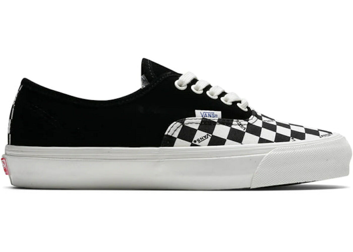 ヴァンズ バンズ オーセンティック 黒色 ブラック スニーカー メンズ VANS AUTHENTIC OG LX BLACK CHECKERBOARD TOE / BLACK CHECKERBOARD