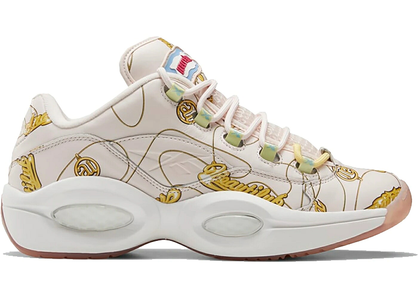 リーボック 問い合わせ 皮膚軟化剤 白いこと 白いこと サクラ色 クリーム スニーカー メンズ REEBOK QUESTION LOW BBC ICE CREAM NAME CHAINS / WHITE PINK TINT