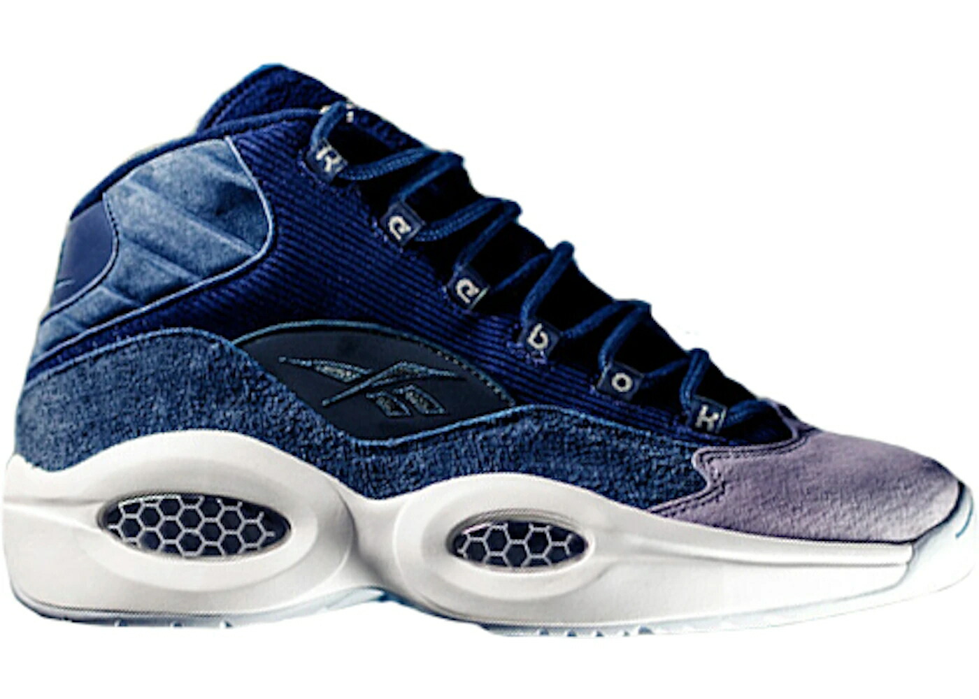 リーボック クエスチョン ミッド 紺色 ネイビー 灰色 グレー 紫 パープル クエスチョンミッド スニーカー メンズ REEBOK QUESTION MID CAPSULE WIND CHILL / NAVY SLATE GREY PURPLE