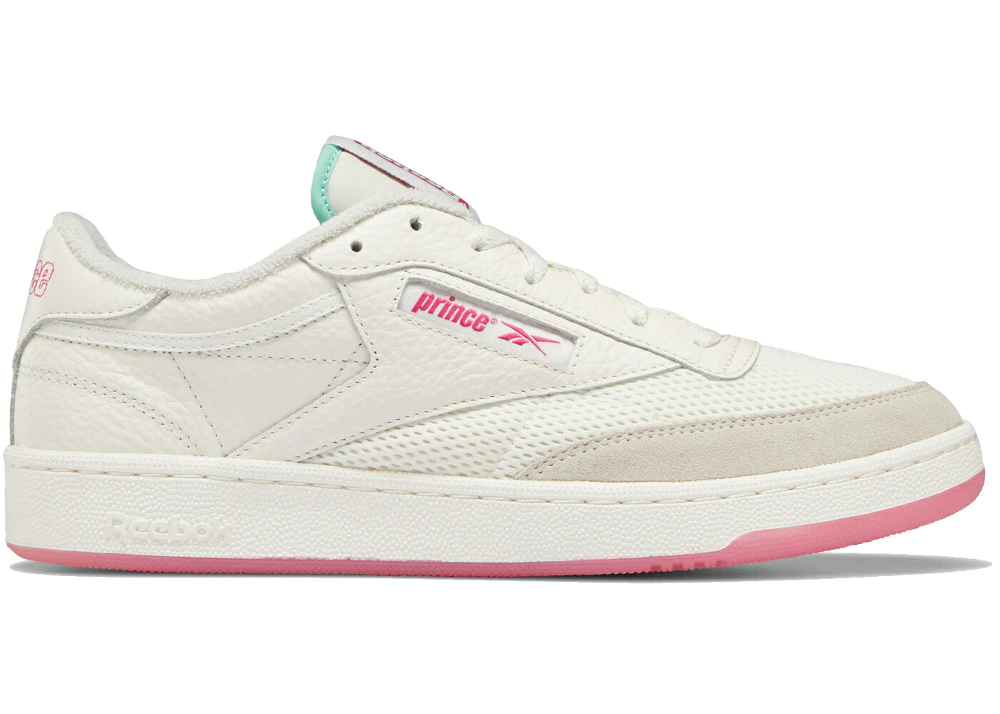 リーボック クラブ ローズ スニーカー メンズ REEBOK CLUB C 85 PRINCE CHALK / CHALK ROSE RAGE SEMI PIXEL MINT｜スニケス