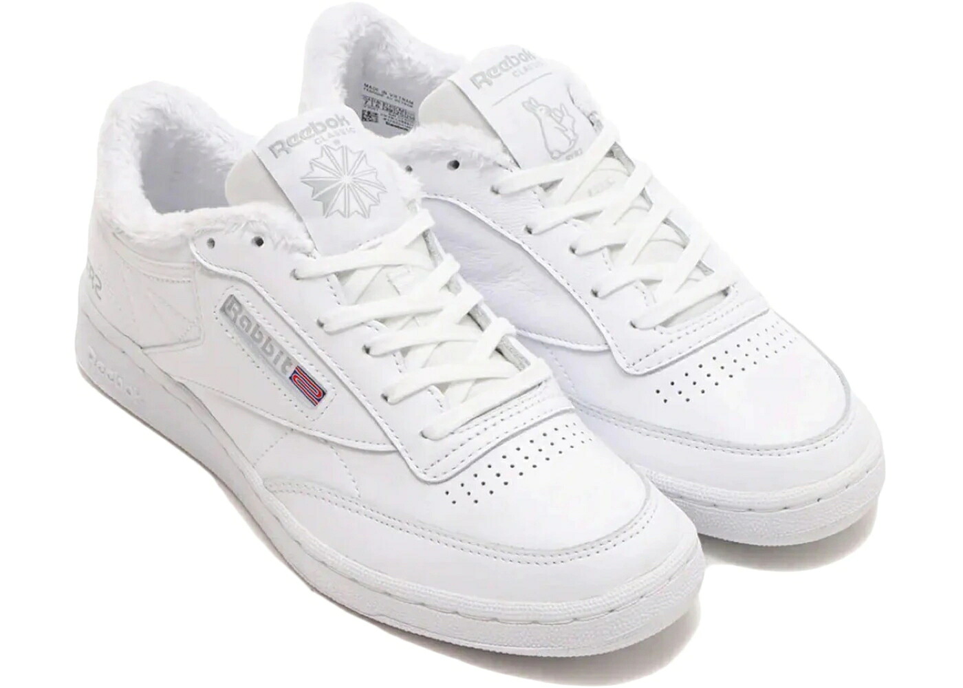 リーボック クラブ 白色 ホワイト 黄色 イエロー スニーカー メンズ REEBOK CLUB C 85 FR2 X ATMOS TRIPLE WHITE / WHITE YELLOW