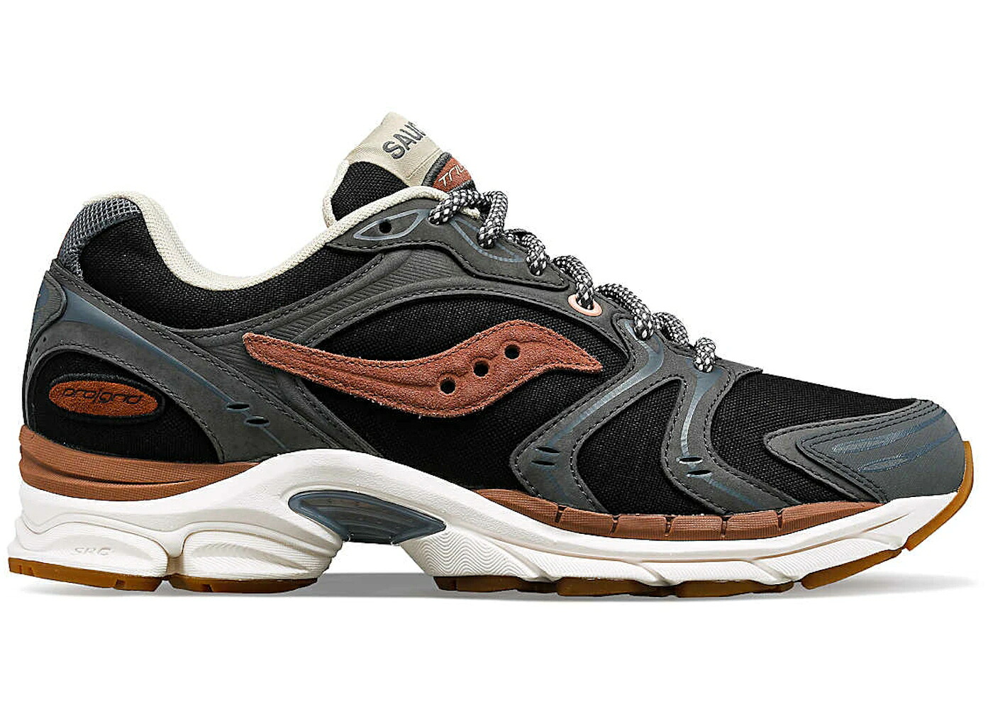 サッカニー 灰色 グレー 茶色 ブラウン スニーカー メンズ SAUCONY PROGRID TRIUMPH 4 SECURE / GREY BROWN