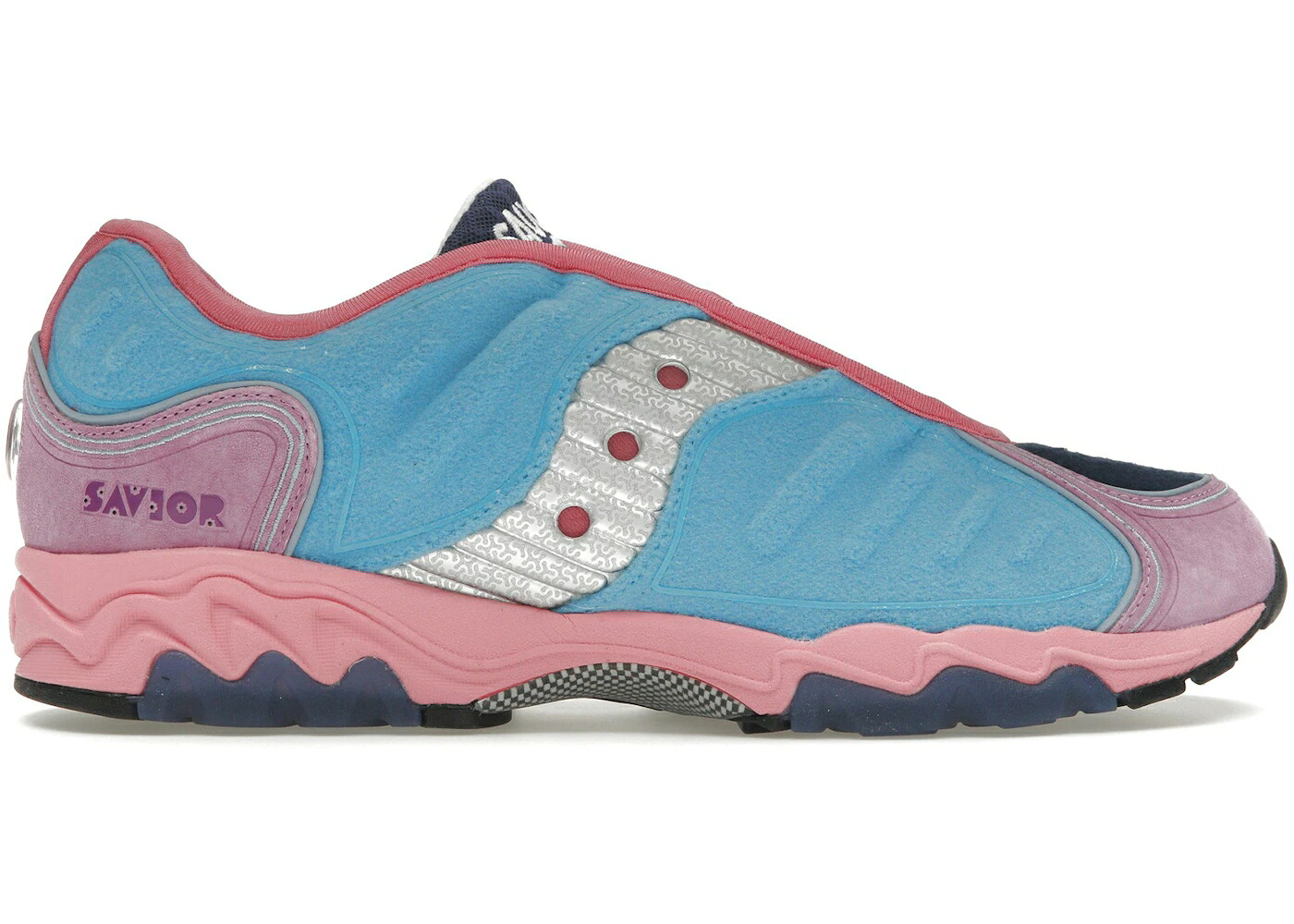 サッカニー スニーカー 運動靴 青色 ブルー ピンク スニーカー メンズ SAUCONY MATRIX JAE TIPS NO SHOES IN THE HOUSE BLUE PINK / BLUE PINK｜スニケス