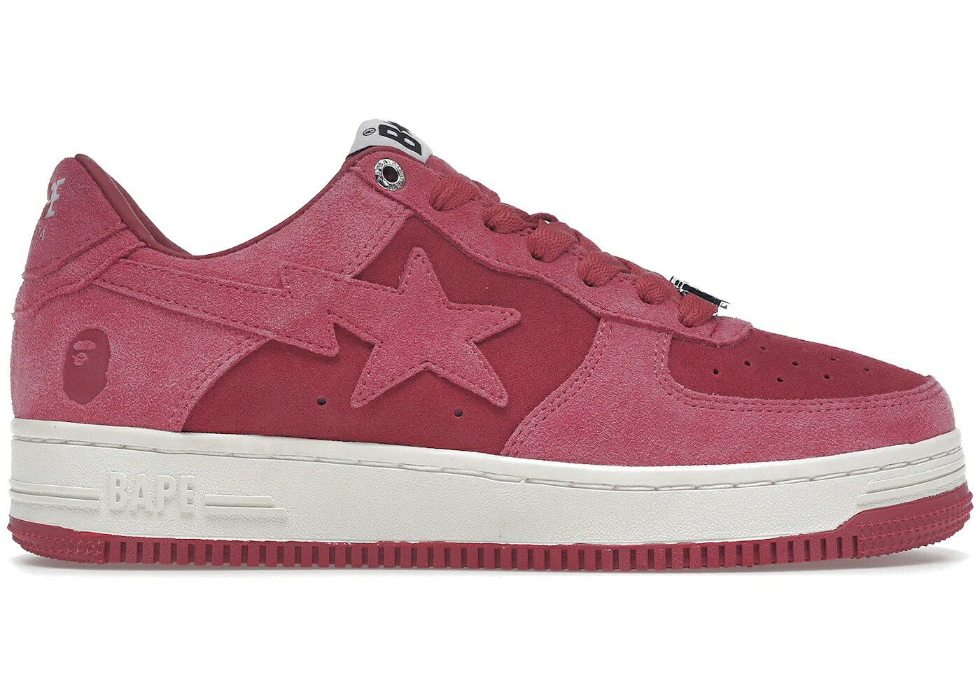 ベイプ サクラ色 スエードクロス スウェード 白いこと 白いこと しろがね色 しろがね色 スニーカー メンズ BAPE A BATHING APE STA PINK SUEDE / PINK WHITE SILVER スニーカー-メンズ靴-靴