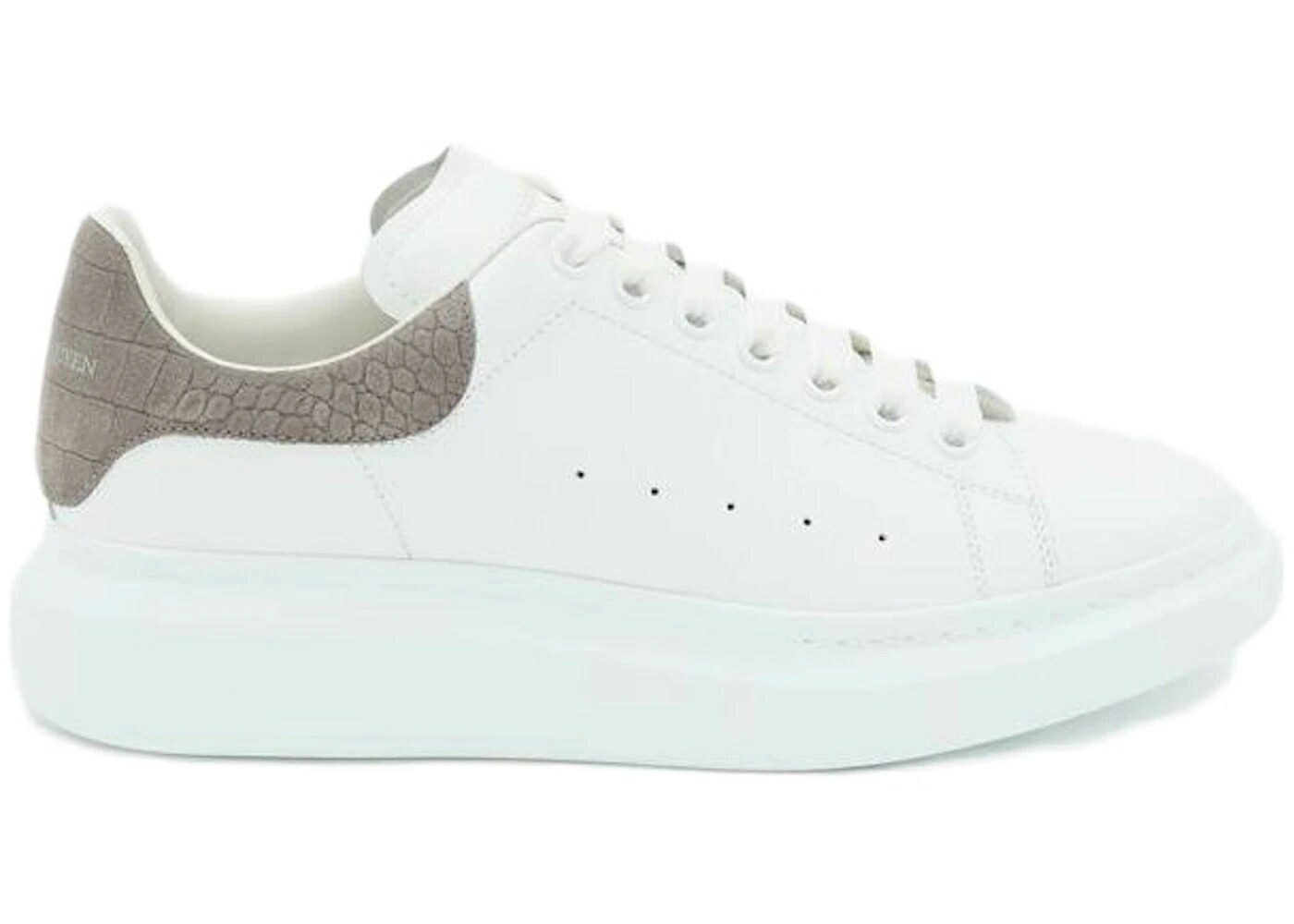 アレキサンダーマックイーン スエードクロス スウェード 白いこと 白いこと スニーカー メンズ ALEXANDER MCQUEEN ALEXANDER MCQUEEN OVERSIZED LEAD CROC SUEDE / WHITE LEAD