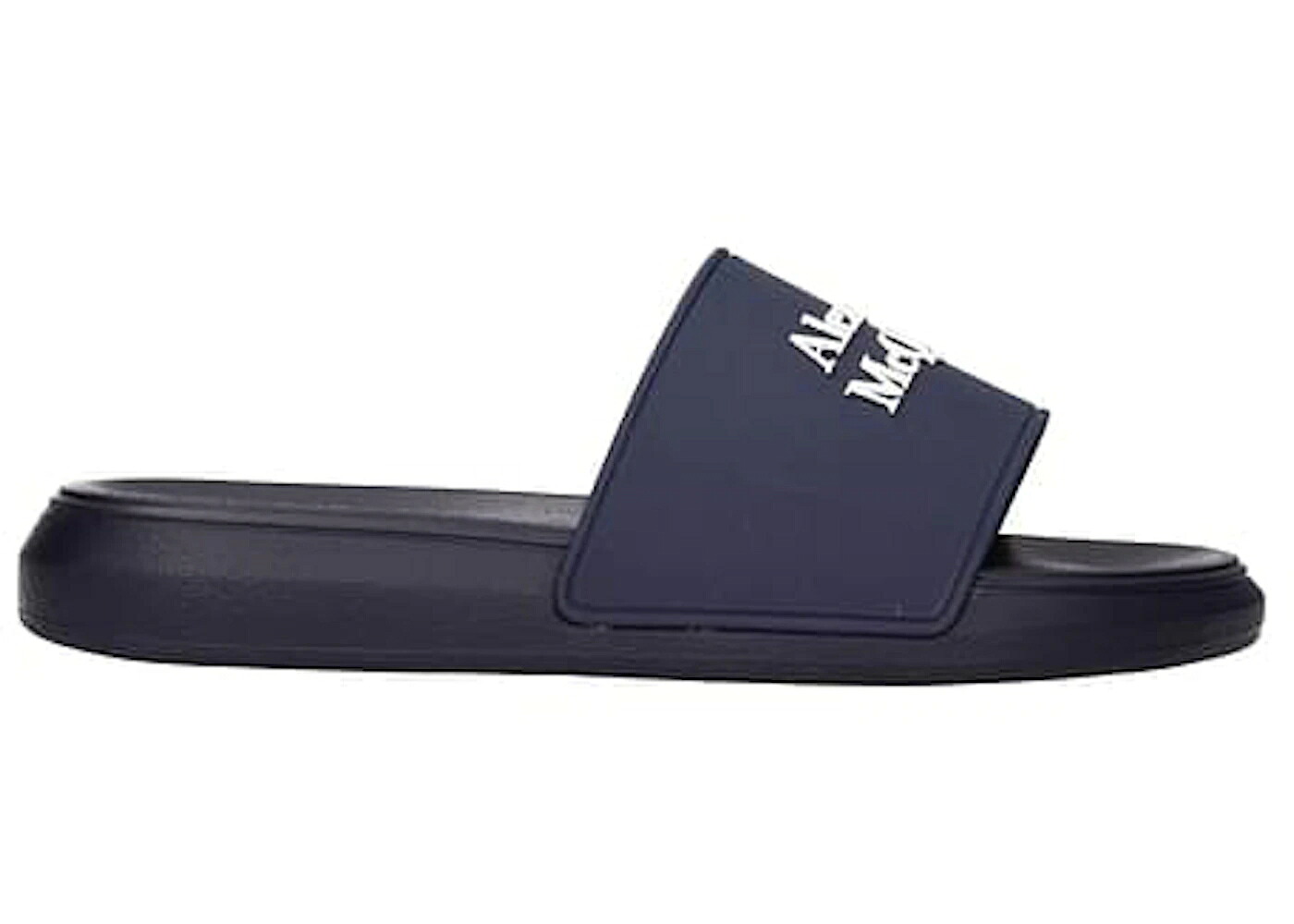 アレキサンダーマックイーン プール サンダル 紺色 ネイビー 黒色 ブラック WOMEN'S スニーカー レディース ALEXANDER MCQUEEN ALEXANDER MCQUEEN POOL SLIDE NAVY (WOMEN'S) / BLACK NAVY