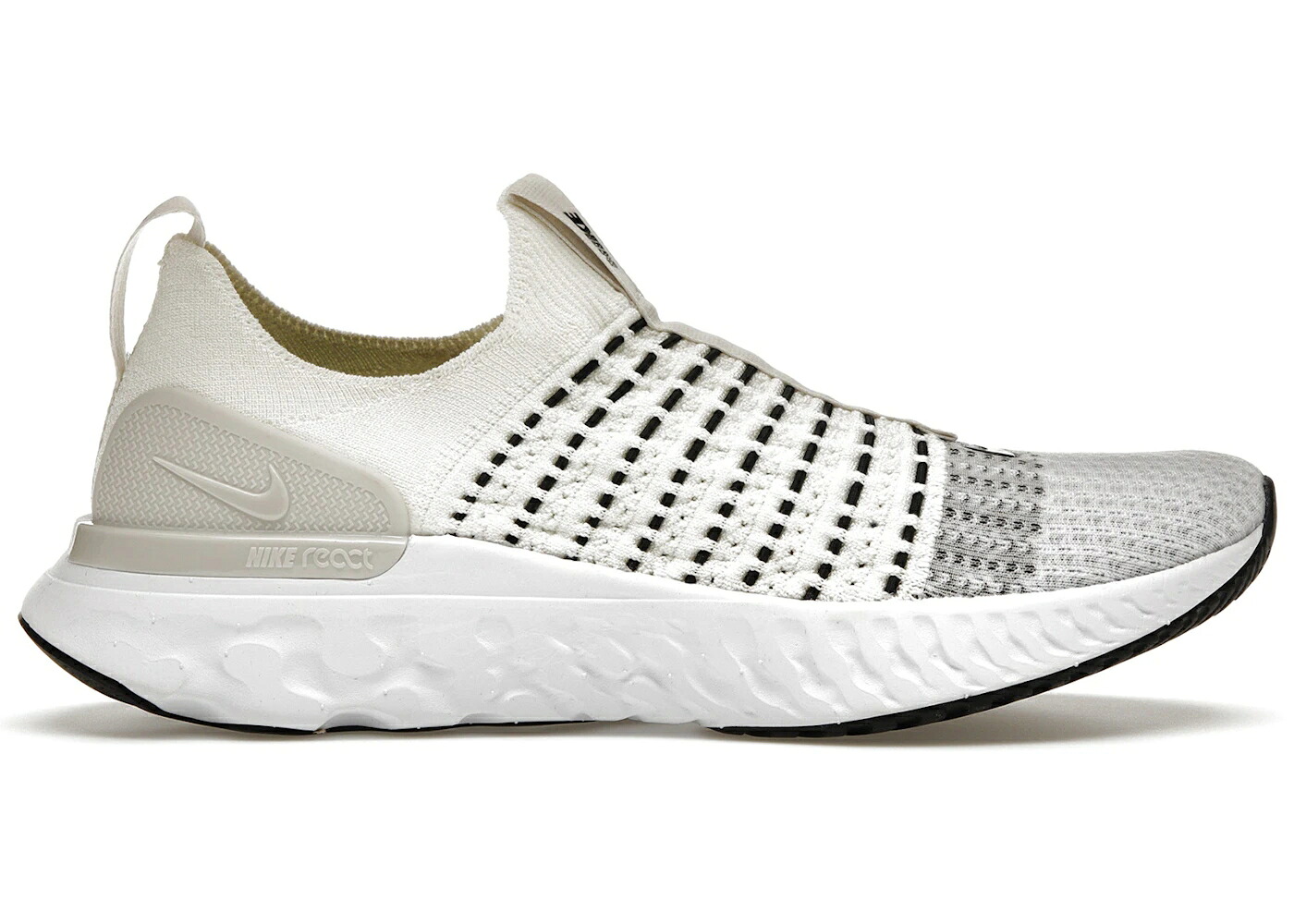 ナイキ リアクト ラン フライニット 黒色 ブラック 白色 ホワイト スニーカー メンズ NIKE REACT PHANTOM RUN FLYKNIT 2 SAIL LIGHT BONE / SAIL BLACK WHITE LIGHT BONE
