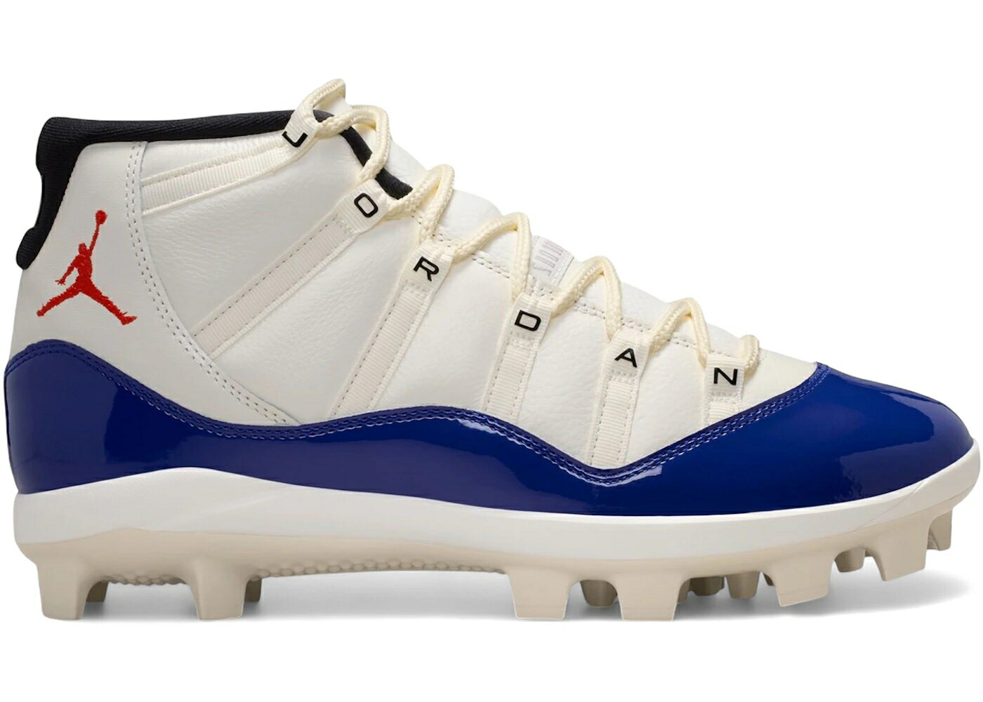 ナイキ ジョーダン ミッド ディープ 青み 青色 たき火 赤 赤いこと スニーカー メンズ JORDAN 11 MID MCS CLEAT RARE AIR / SAIL DEEP ROYAL BLUE FIRE RED