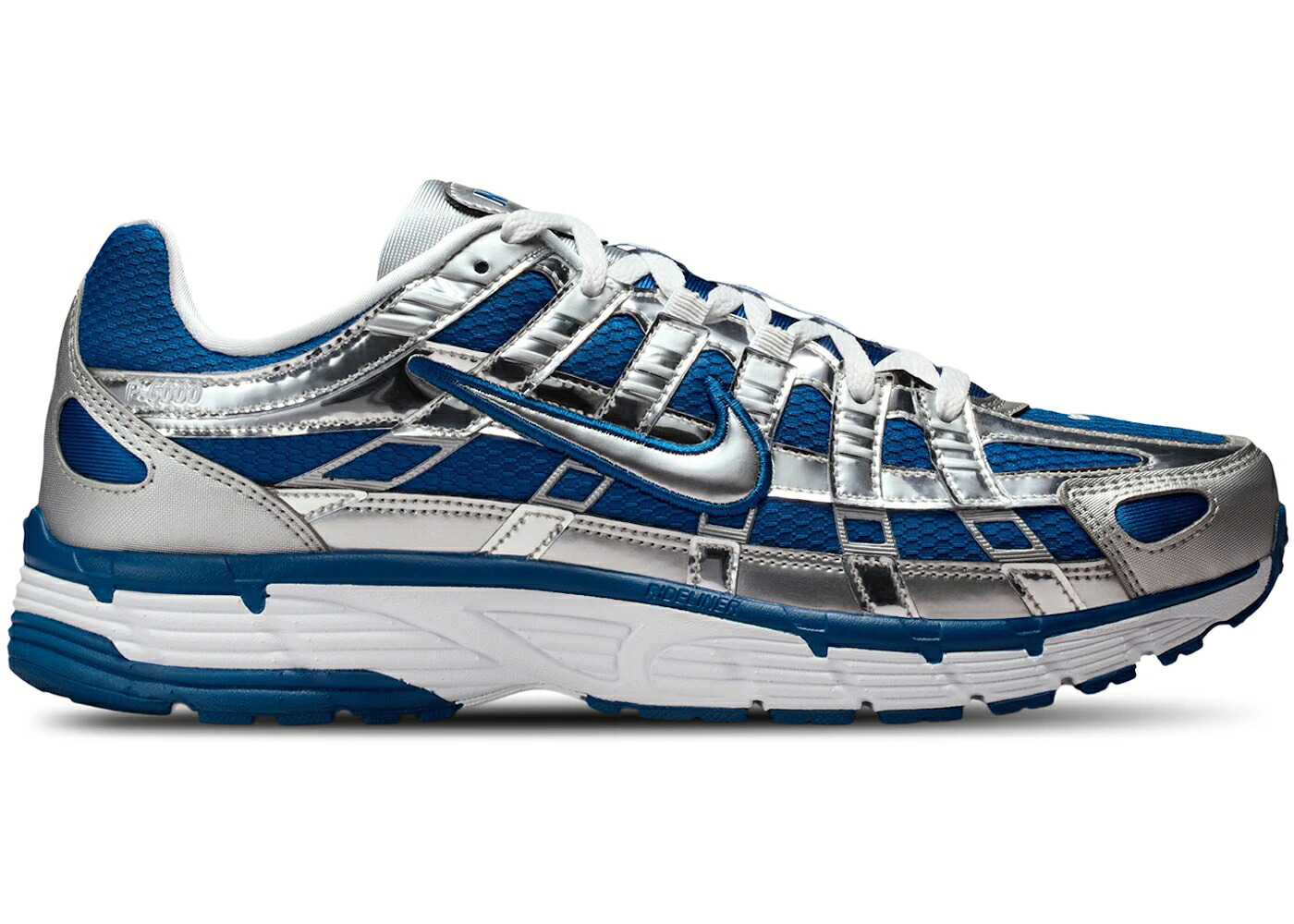 ナイキ コート 青色 ブルー 銀色 シルバー 白色 ホワイト スニーカー メンズ NIKE P-6000 COURT BLUE METALLIC SILVER / COURT BLUE WHITE METALLIC SILVER｜スニケス