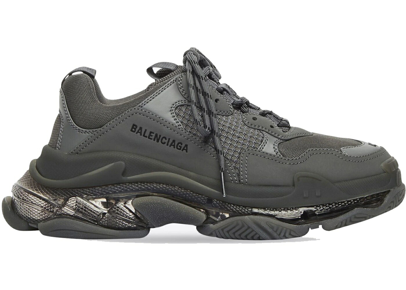 バレンシアガ 灰色 グレー WOMEN'S スニーカー レディース BALENCIAGA TRIPLE S CLEAR SOLE GREY (WOMEN'S) /