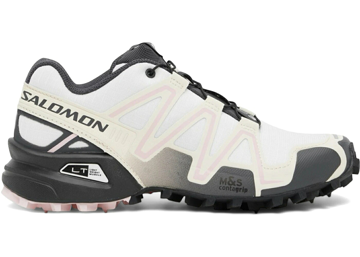 サロモン 白色 ホワイト ピンク スニーカー メンズ SALOMON SPEEDCROSS 3 WHITE CRADLE PINK / WHITE EBONY CRADLE PINK