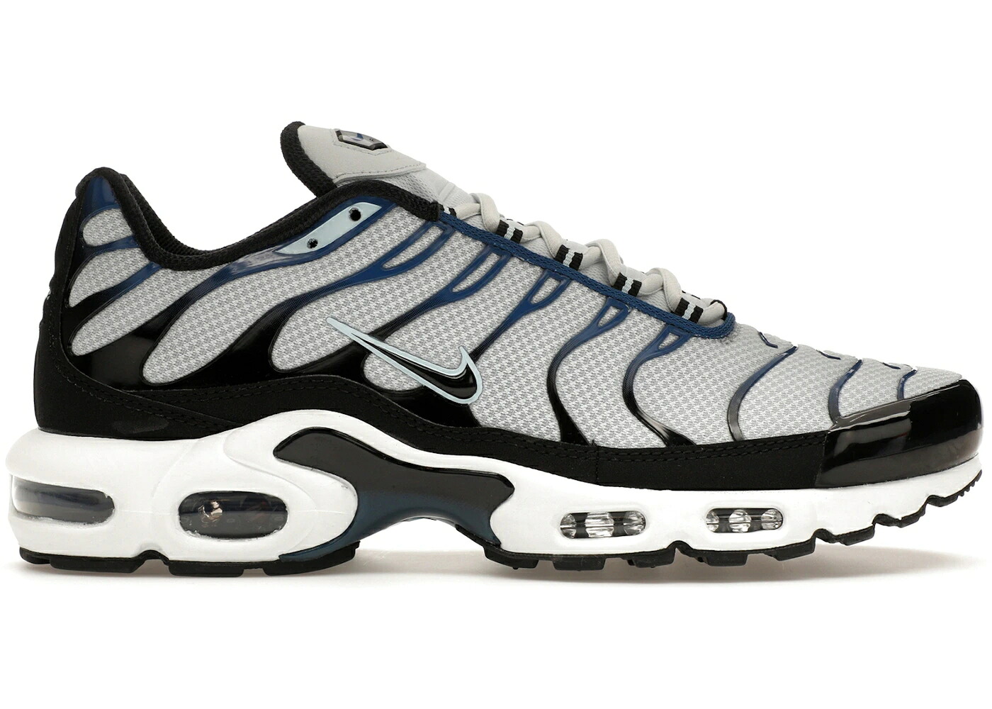 ナイキ マックス 純然たる プラチナム 厚地の外套 青味 青み エアマックスプラス スニーカー メンズ NIKE AIR MAX PLUS PURE PLATINUM COURT BLUE / PURE PLATINUM COURT BLUE GLACIER