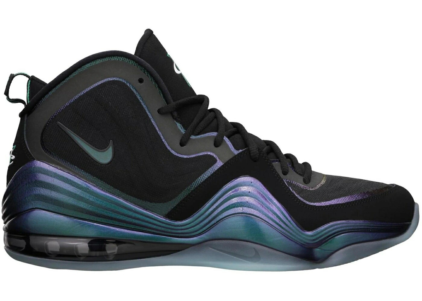 ナイキ ペニー 黒色 ブラック 紫 パープル スニーカー メンズ NIKE PENNY V INVISIBILITY CLOAK (2013) / BLACK PURPLE ATOMIC TEAL