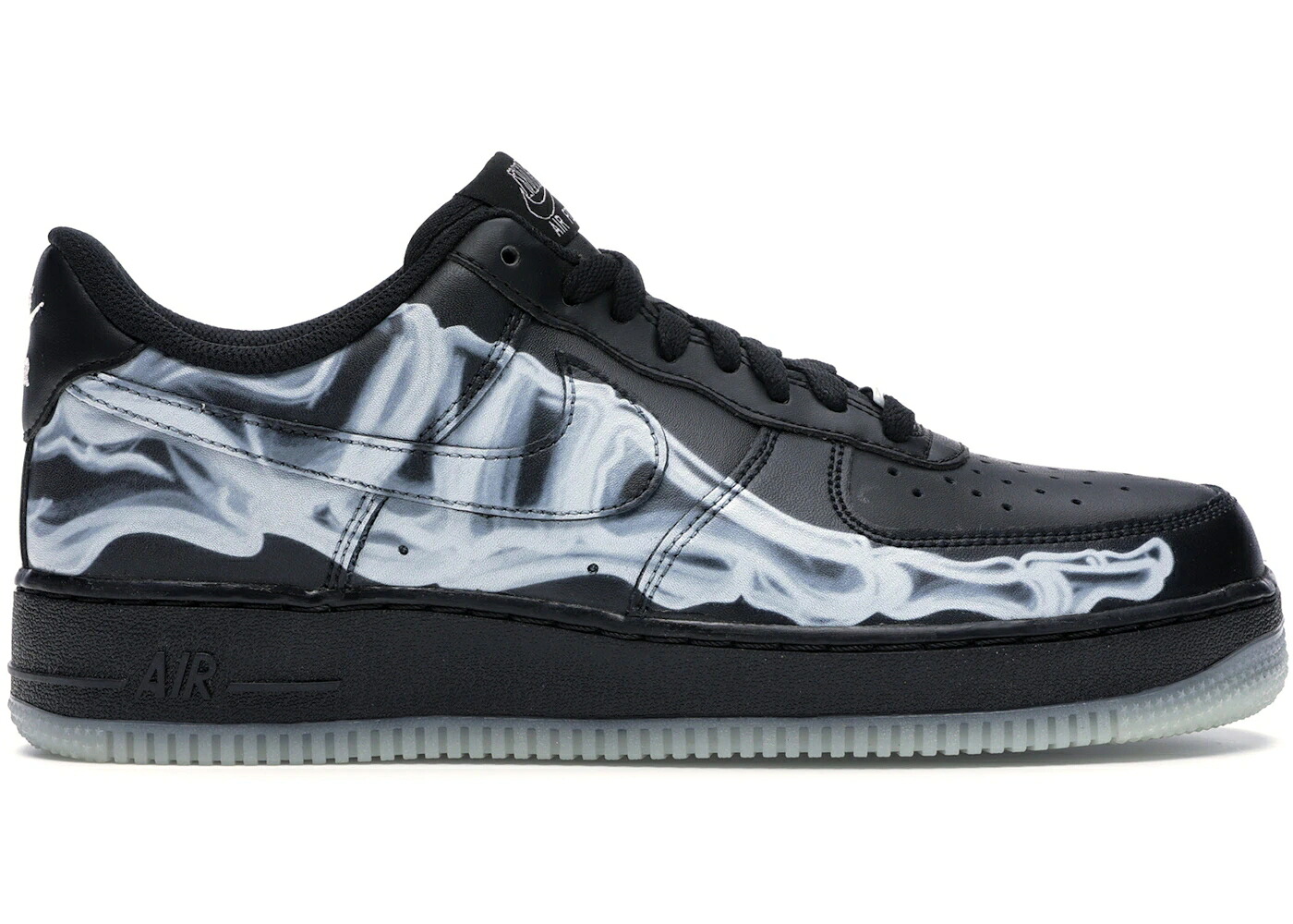 ナイキ 黒いこと 黒いこと 空軍 スニーカー メンズ NIKE AIR FORCE 1 LOW BLACK SKELETON HALLOWEEN (2019) / BLACK BLACK BLACK