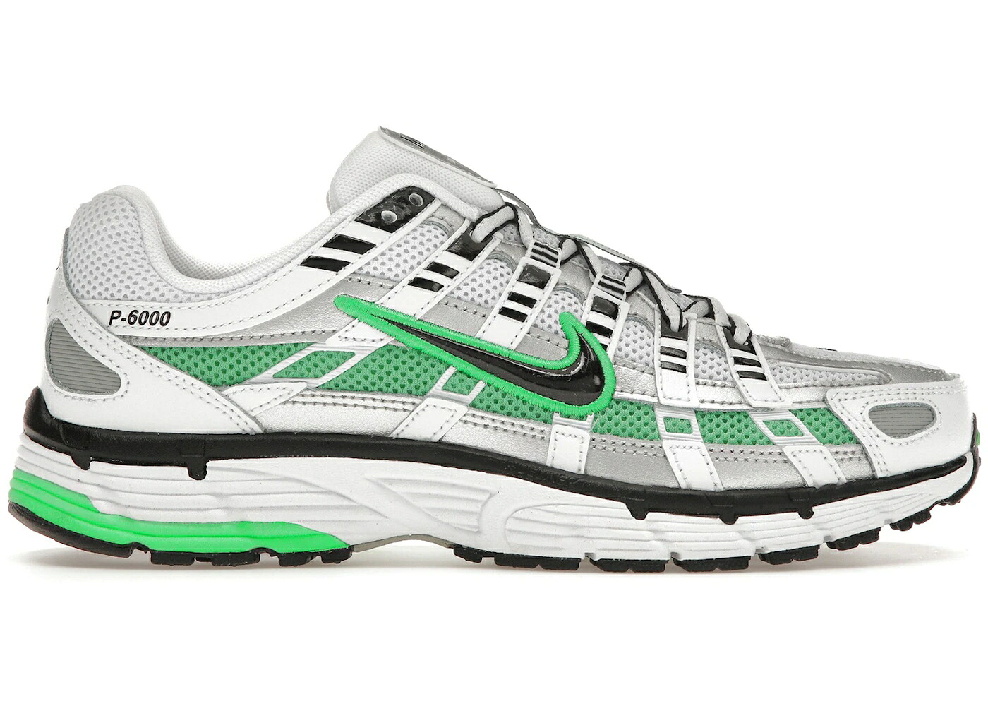 ナイキ 発条 緑 緑であること 白いこと 白いこと しろがね色 しろがね色 スニーカー メンズ NIKE P-6000 SPRING GREEN / WHITE METALLIC SILVER SPRING