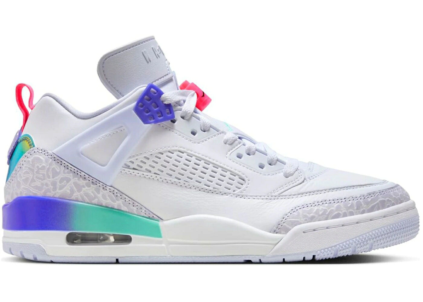 ナイキ ジョーダン 白いこと 白いこと 藍色 インディゴ 張りさける 紫 パープル スニーカー メンズ JORDAN SPIZIKE LOW DONGDAN / WHITE INDIGO BURST PALEST PURPLE