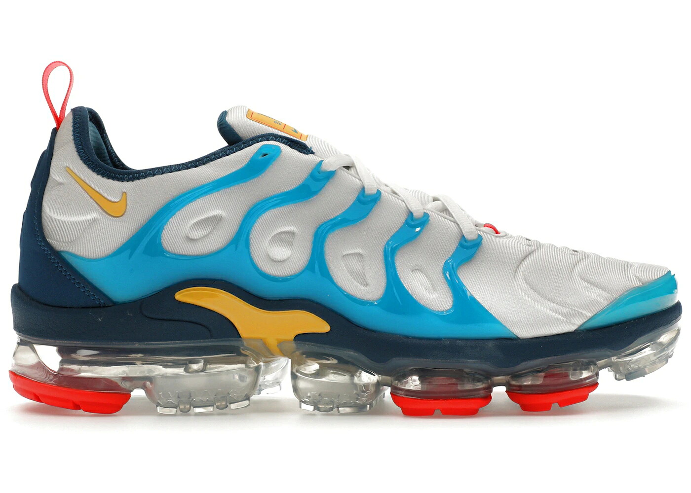 ナイキ 白色 ホワイト 青色 ブルー エアヴェイパーマックス スニーカー メンズ NIKE AIR VAPORMAX PLUS WHITE CITRON PULSE INDUSTRIAL BLUE / WHITE CITRON PULSE INDUSTRIAL
